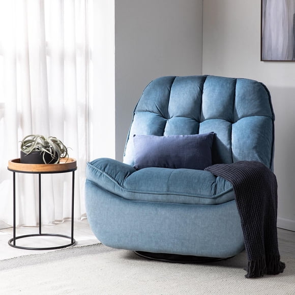 Bergere Reclinable, Giratorio y Mecedor Millenium Blue