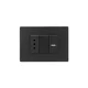 thumbnail image 1 of Placa armada enchufe simple 10A + USB 1A S33 noir mate, 1 of 3