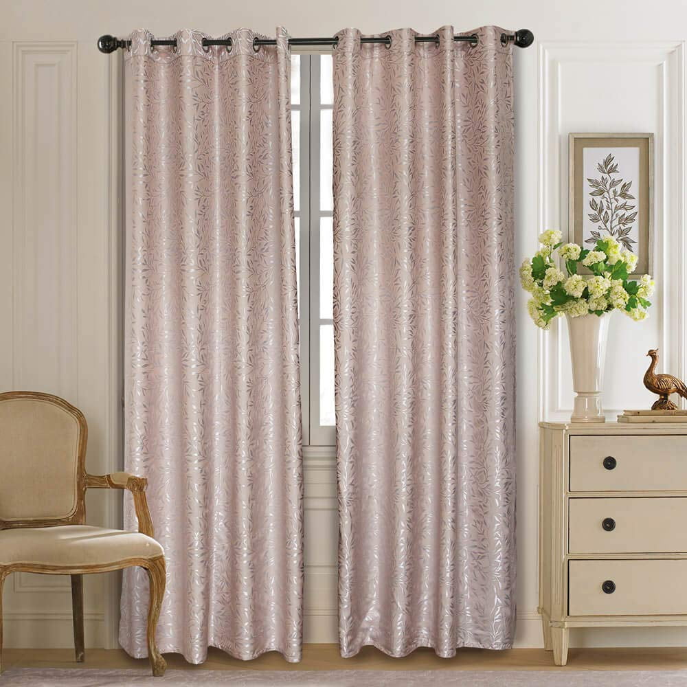 Cortinas Para Ventanas Dolce Mela Dmc713, Color Rosa, 148 X 250 Cm