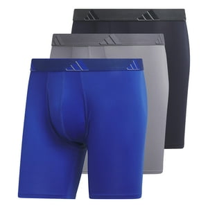 Calzoncillos Tipo Bóxer Adidas Para Hombre, Paquete De 3 Unidades, Azul Real/Gris/Tinta Legend