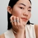 thumbnail image 3 of Anillo Cruzado Moño Brillante Plata 8 5, 3 of 5