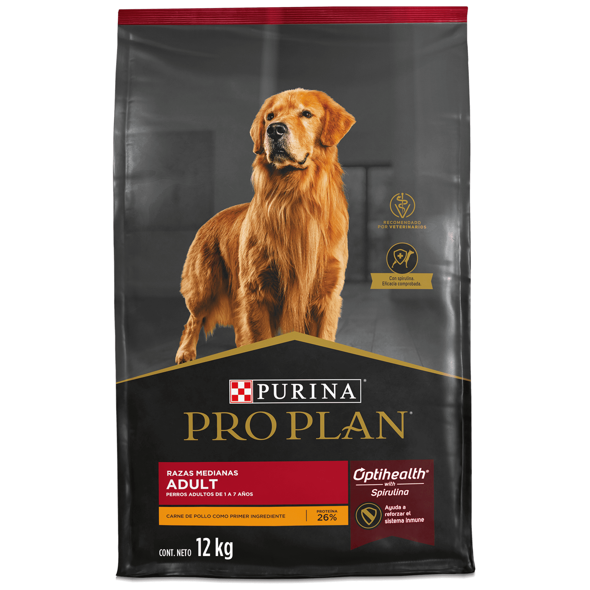 Purina Pro Plan Adult Razas Medianas Con Optihealth 12 Kg