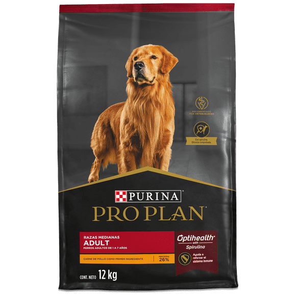 Purina Pro Plan Adult Razas Medianas Con Optihealth 12 kg