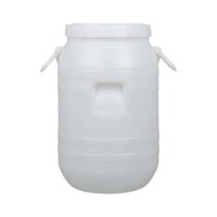 Bothyi - Cubo De Plástico Con Tapa, Resistente Y Portátil, Para Harina, Detergente, Arroz, Redondo, 15 L