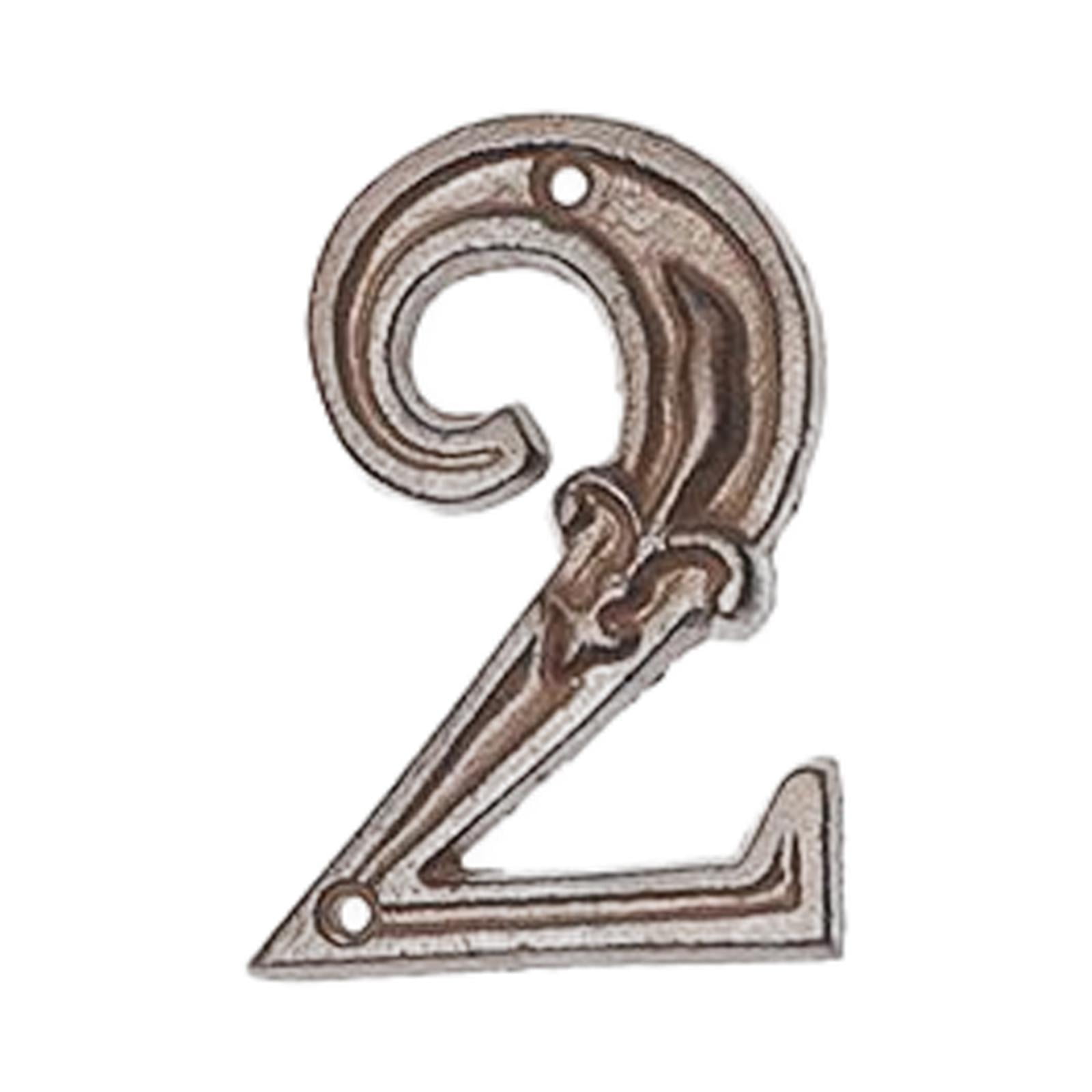 Bothyi - Placa De Puerta De Dígitos De Metal Número De Dirección Signo Placa De Puerta 2