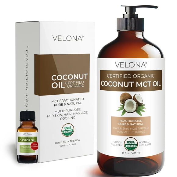 Aceite MCT de Coco Velona USDA Orgánico 473 ml Fraccionado