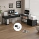 thumbnail image 2 of Escritorio Homeoffice Esquinero Forma L Oficina Convertible Negro, 2 of 6