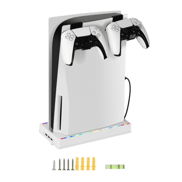 Soporte de Pared AARONMEI para PS5 Edición Digital y Disc Blanco