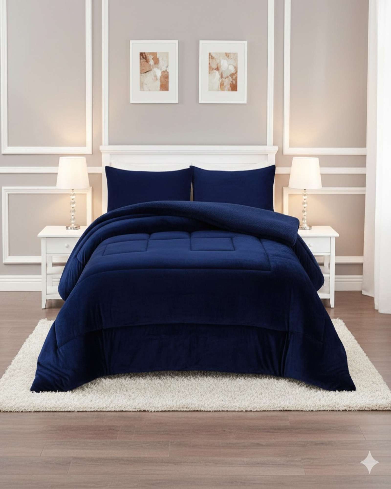 Imac Hogar - Cubrecama Premium Plush Y Chiporro - Invierno King