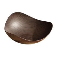 Bothyi - Plato De Frutas Secas De Imitación De Madera, Bandeja De Frutas Irregular Para Bocadillos, Frutas, Pan, Color Oscuro