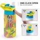 thumbnail image 4 of Jem y las Hologramas Botella de Agua con Tapa Pop Top de Un Toque, Acero Inoxidable, a Prueba de Fugas, para Deportes, Botella Infantil azul 12 oz, 4 of 6