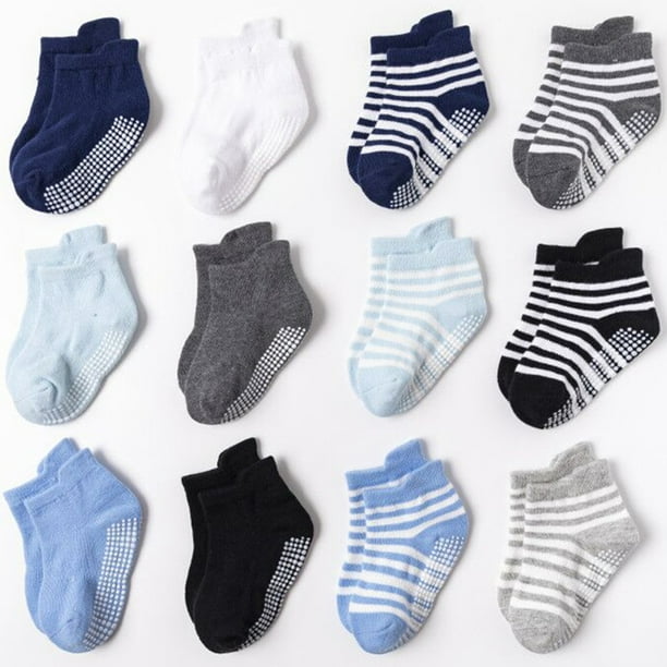 6/12pcs New Born Baby Striped Socks