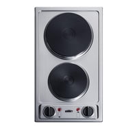 Summit Appliance - Estufa Eléctrica Summit Csd2B115, 12 Pulgadas, 115 V, Acero Inoxidable