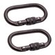 thumbnail image 4 of 2 Piezas Oval 25KN Tornillo Bloqueo Mosquetón Gancho Escalada Rappel Rescate, 4 of 5