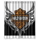 thumbnail image 1 of Preciosa cortina de ducha retro Harley Davidson II, juego de cortina de baño con ganchos, tamaño 60 x 72 pulgadas, 1 of 3