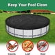 thumbnail image 4 of Cubierta de piscina para perros de 122 cm, portátil, redonda y plegable, para niños, con tela Oxford y cordón ajustable, impermeable y a prueba de polvo (negra) - Solo cubierta, 4 of 7