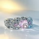 thumbnail image 3 of Romantic Cute Heart-Shaped Decor Wedding Ring, Proposal Finger Ring, Exquisite Men's Accessory Jewelry Ornament For Daily Wear For Banquet Party Holiday Birthday Anniversary Gift, 3 of 4
