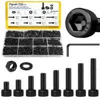 Kit Surtido De Tornillos Fgruh M3 750 Piezas Con Pernos De Cabeza Hexagonal