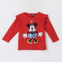 Polera Manga Larga Niña Vuelos Minnie Mouse Rojo Disney