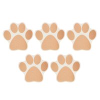 Magideal - Pegatinas Antideslizantes Para Bañera, Pegatinas De Tracción Antideslizantes Con Estampado De Pata, Apliques Para Bañera, Escaleras, Baño Y Barco, 5 U Marrón Pequeño