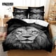 thumbnail image 1 of x2454 Bed SheetsDuvet Cover Set, Lion Bedding Set, Soft Comfortable Breathable Duvet Cover, For Bedroom Guest Room Decor 3-Piece Bedding Set (1 Duvet Cover + 2 Pillow Shams) nj2454, 1 of 5