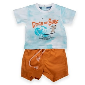 Conjunto Bebe Niño Naranjo Pillin