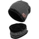 thumbnail image 1 of Gorro de invierno unisex elástico suave con protección para las orejas, gorro de punto, gorro de calavera, bufanda cálida, gorro con máscara y forro polar., 1 of 6