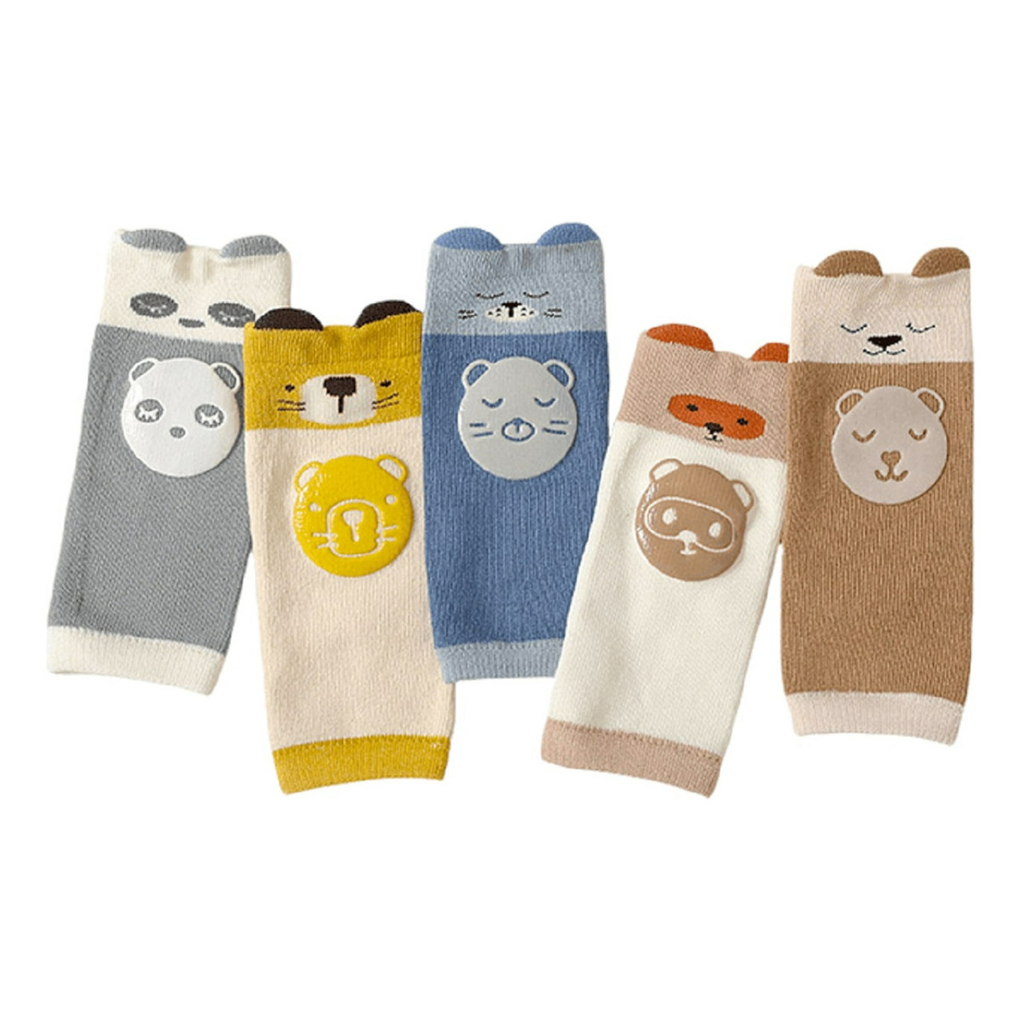 Genérico - Set 5 Rodilleras Largas Algodón Diseño Animales Bebe Lau