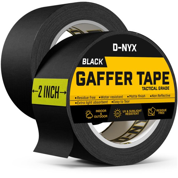 Cinta de Gaffer D‑NYX 5 cm, 2 unidades, negro