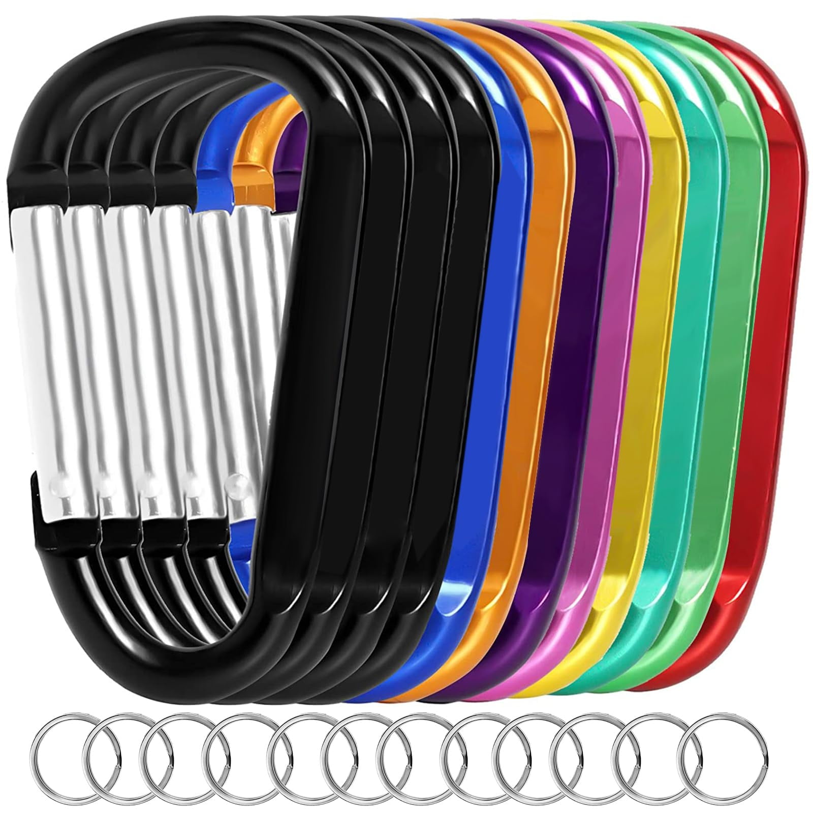 Llavero Con Mosquetón, Clip Oupeng Sky 3, Aluminio Caribeener X12