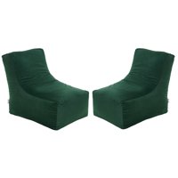 Bodevir - Set Pouf Tatto 1C Felpa Verde Botella