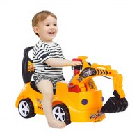 Mundo Online - Correpasillo Caminador Andador Retroexcavadora Luces Y Sonido Amarillo