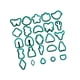 thumbnail image 2 of 25 Piezas De Aretes Cortadores De Arcilla Polimérica, Joyería Hecha A Mano, Herramientas De Arcilla Verde, 2 of 5