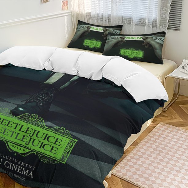 Beetlejuice Beetlejuice Beetlejuice Beetlejuice 3-Piece Bedding Set Soft Warm And Comfortable Soft Bed Set for Bedroom