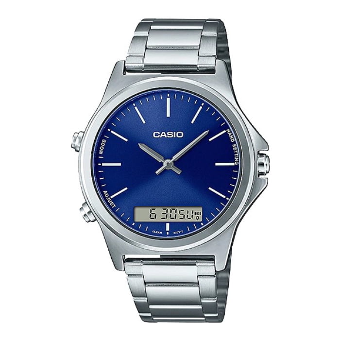 Reloj Analogo-digital Plateado Casio Mtp-vc01d-2e