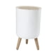 thumbnail image 1 of Cubo De Basura De Pie Alto Con Tapa De Prensa Cubo De Basura Moderno Para Dormitorio Baño Pata Redonda Desmontable, 1 of 5