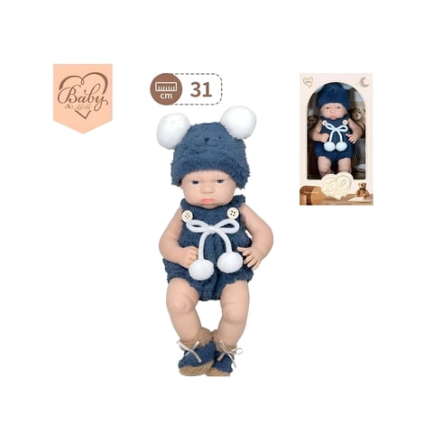 Ali Chile - Muñeca Infantil Bebé Realista Silicona Baby So Lovely Azul
