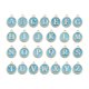 thumbnail image 3 of 26pcs 12mm Botón A Presión Pulsera Charm Button Alfabeto A-Z Azul, 3 of 5