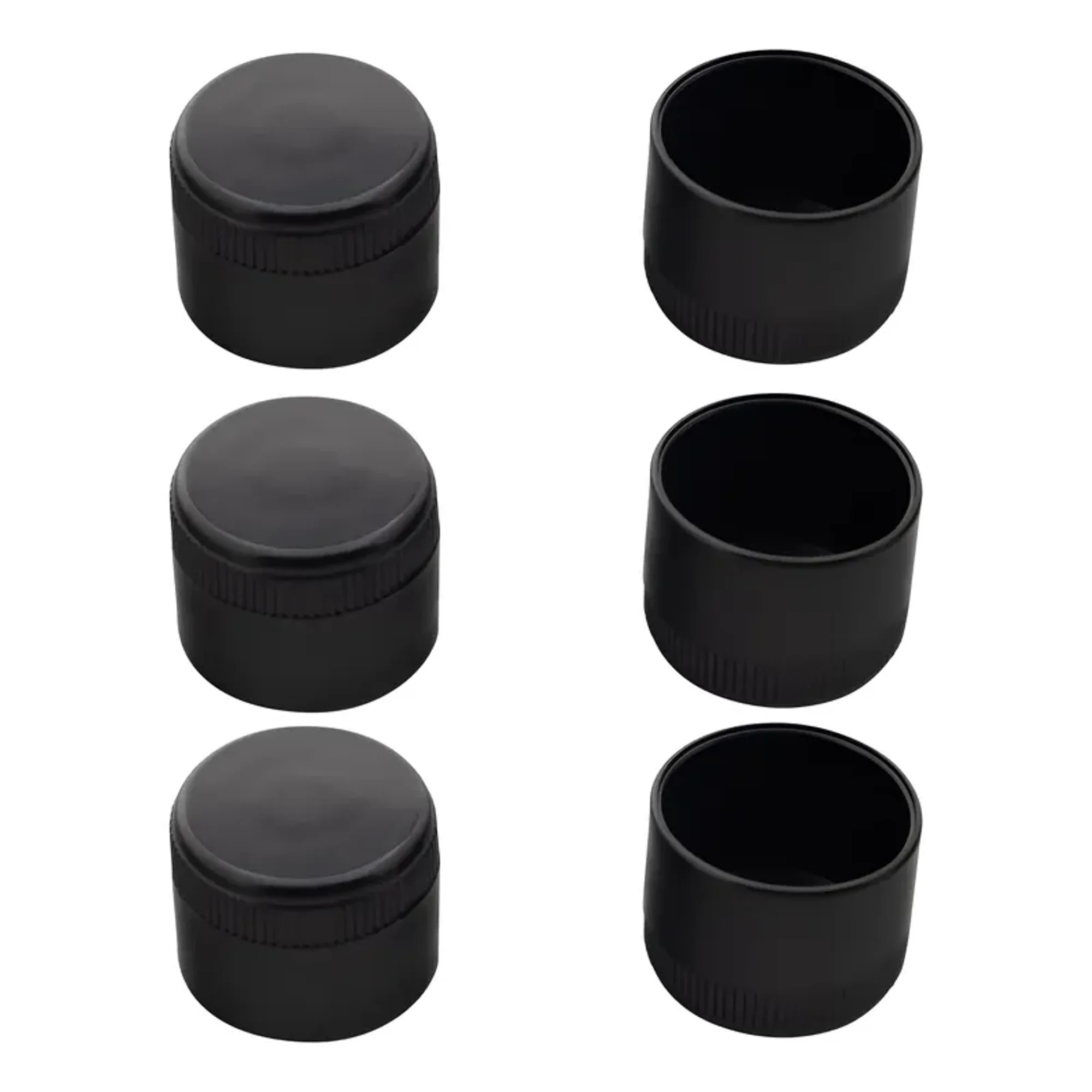 Sofbal - Regatón Plastico Redondo 5/8" Exterior - Negro - 100 Unidades