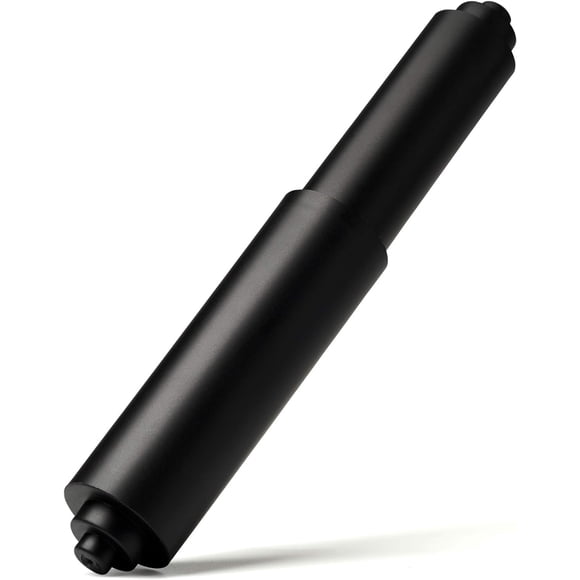 Portarrollo de papel higiénico Qualihome universal de plástico negro