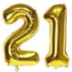 thumbnail image 1 of Globo con número EBAIJQUO 21, dorado, 40 pulgadas, para decoración de fiestas, 1 of 6