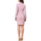 thumbnail image 3 of INSPIRA CHIC Conjunto de Traje de 2 Piezas para Mujeres Trabajo Manga Larga Solapa con Muesca Traje Formal de Oficina con Falda S Rosa, 3 of 5