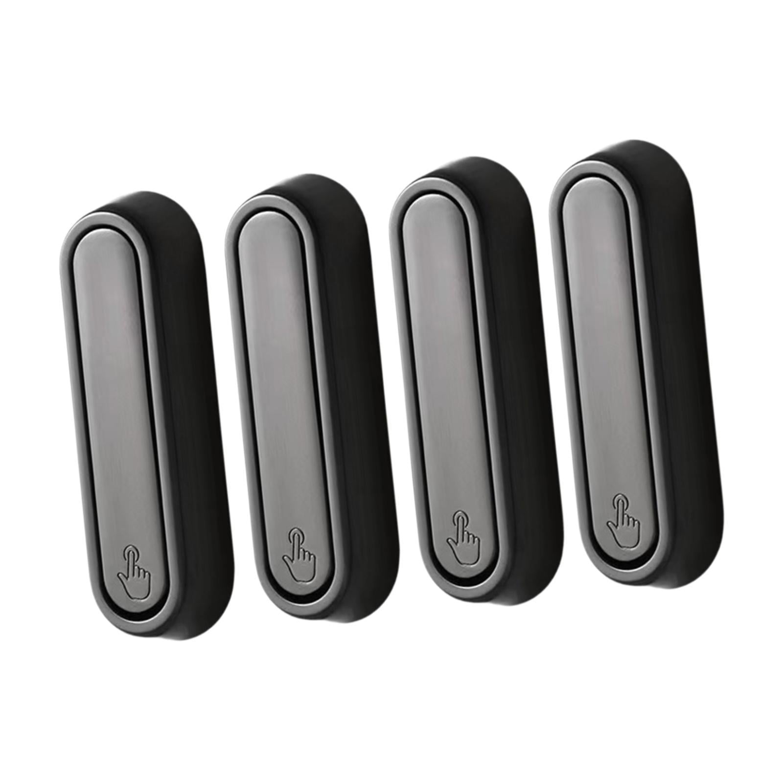 Bothyi - Ganchos De Pared Plegables Para Baño, 4 Piezas, Resistentes, Accesorio De Cocina, Rotación De 90°, Color Gris