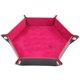 thumbnail image 3 of Bandeja De Dados Caja De Almacenamiento De Cuero Plegable Soporte De Almacenamiento De Escritorio Rosa Rojo, 3 of 5