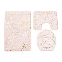 Magideal - Juego De Alfombrillas De Baño De 3 Uds., Decoración Lavable Antideslizante, Alfombrilla De Baño, Alfombrilla De Contorno Transpirable, Alfombrilla De Beige