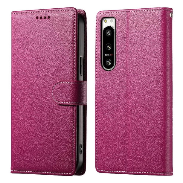 Funda para FOXDOCK Sony Xperia 5 IV– Cuero Premium, 3 ranuras para tarjetas, Protección contra impactos