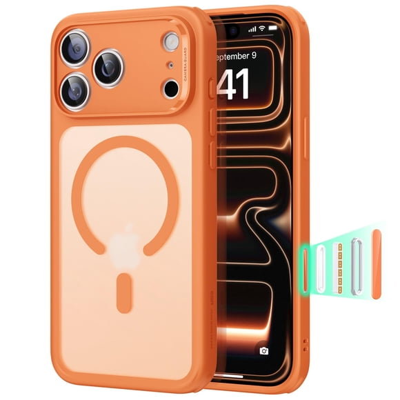 Funda de teléfono ESR para iPhone 17 Pro Max con control de cámara naranja