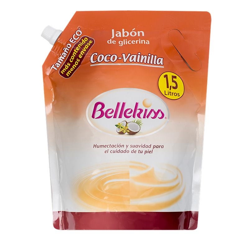Jabón De Glicerina Coco-vainilla Doypack 1500 ml Bellekiss