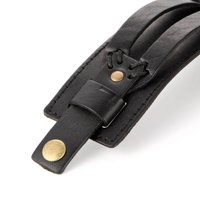 Mercado Cbf - Pulsera Brazalete Eco Cuero Liso Negro Masculino