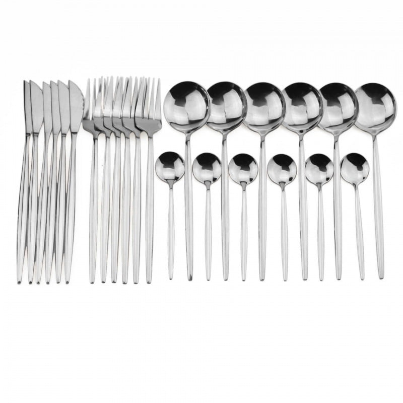 Xmhytop Juego De Cubiertos De Cocina De 40 Piezas, Inoxidable, Color Platado, Ideal Para Hogares Y Eventos